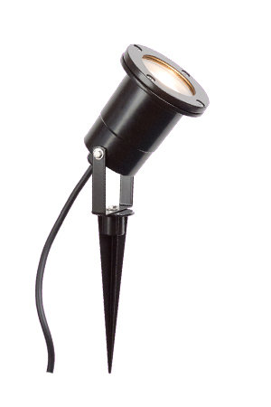 LED Tuinspot zwart 230v gu10 met snoer en stekker